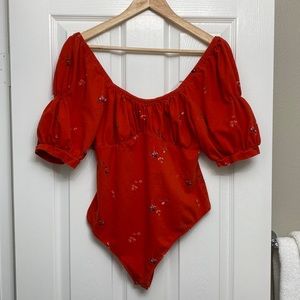 Free People Body Suit // Peasant Top